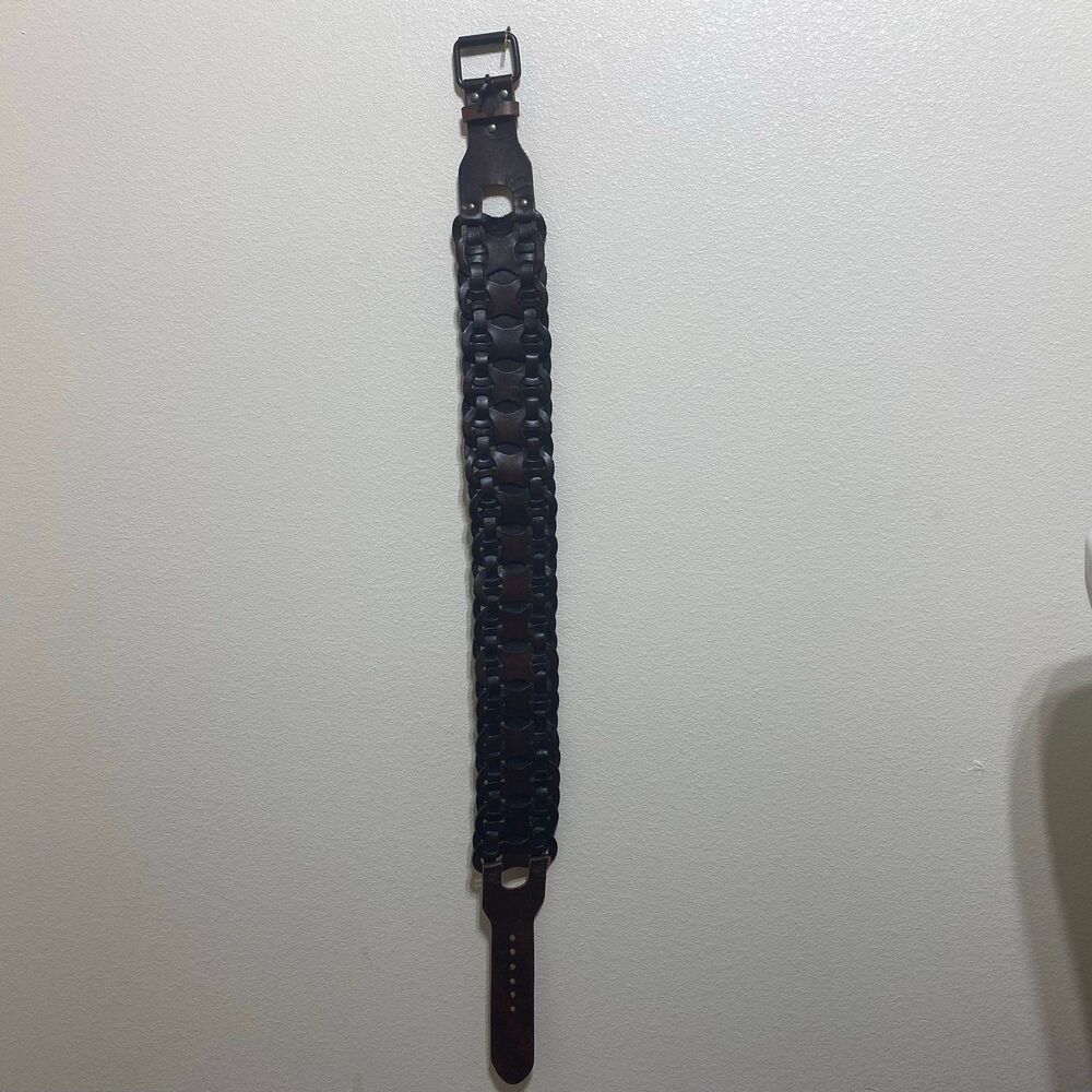 Genuine Brown Leather Women's Belt Size Medium - Picture 5 of 12
